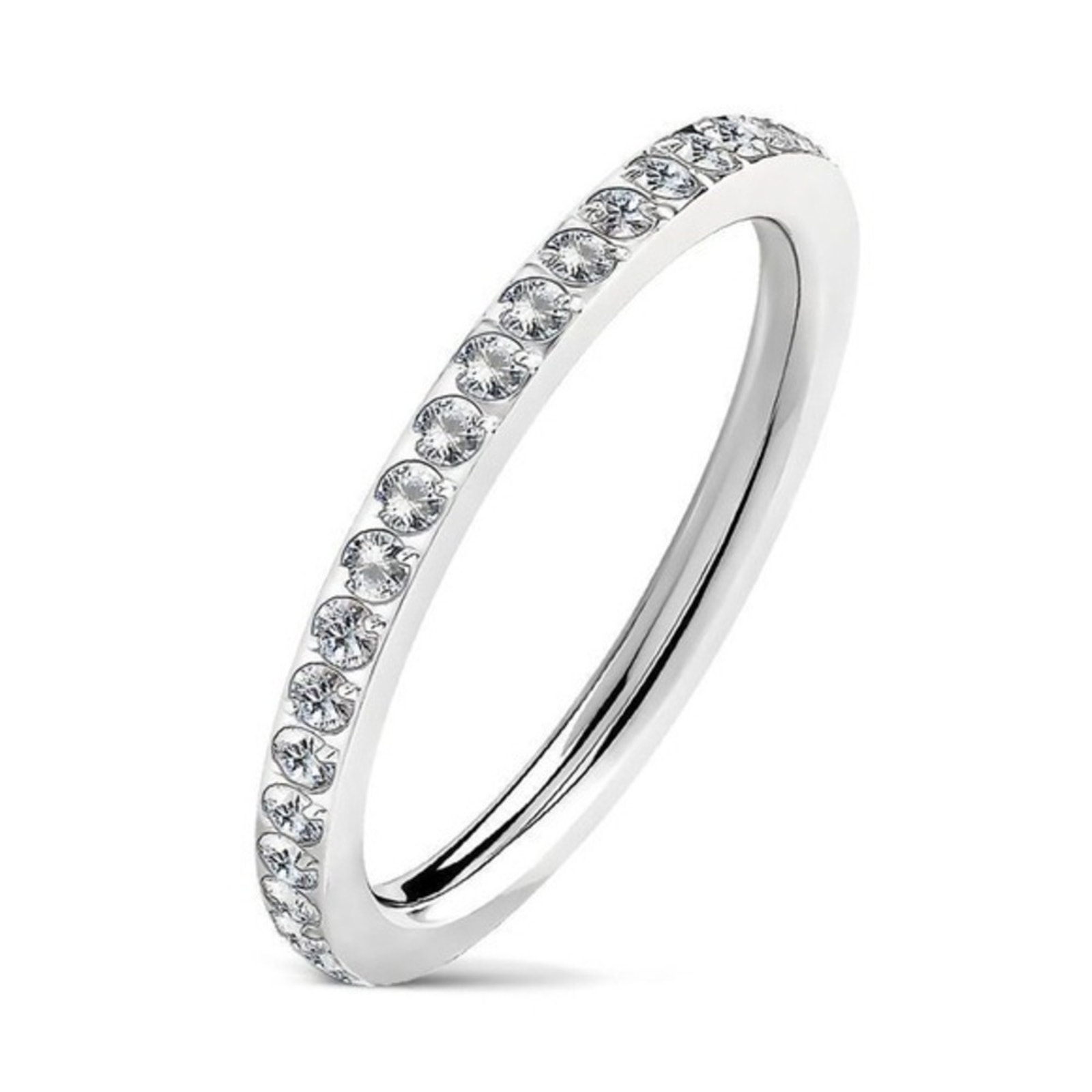 New Stainless Steel Eternity Ring Size 7